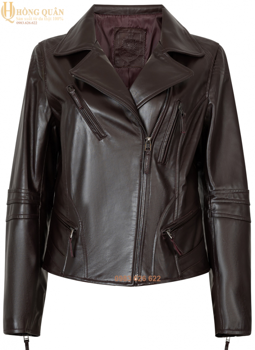 Áo da leather coat