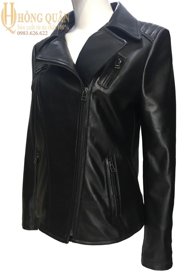 Áo da leather coat